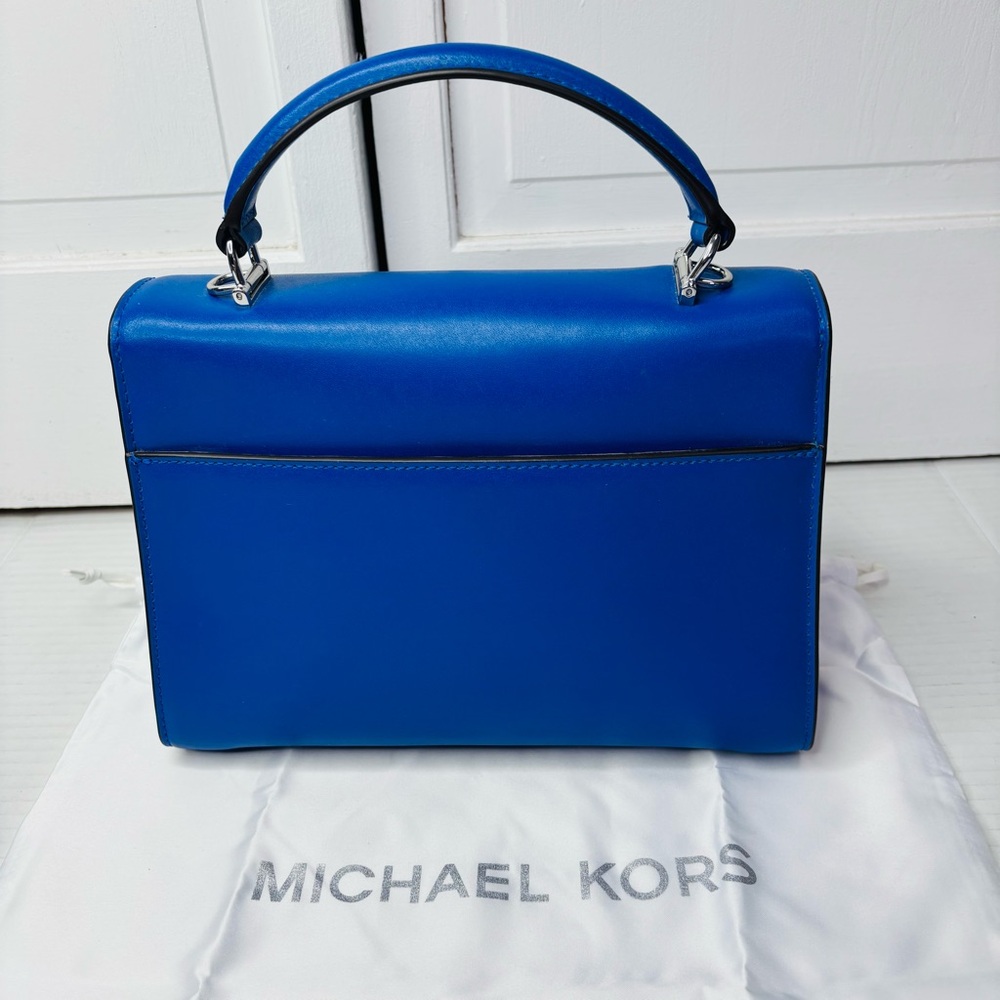 New MICHAEL KORS Sloan Medium Leather Satchel in Electric Blue - Picture 6 of 6